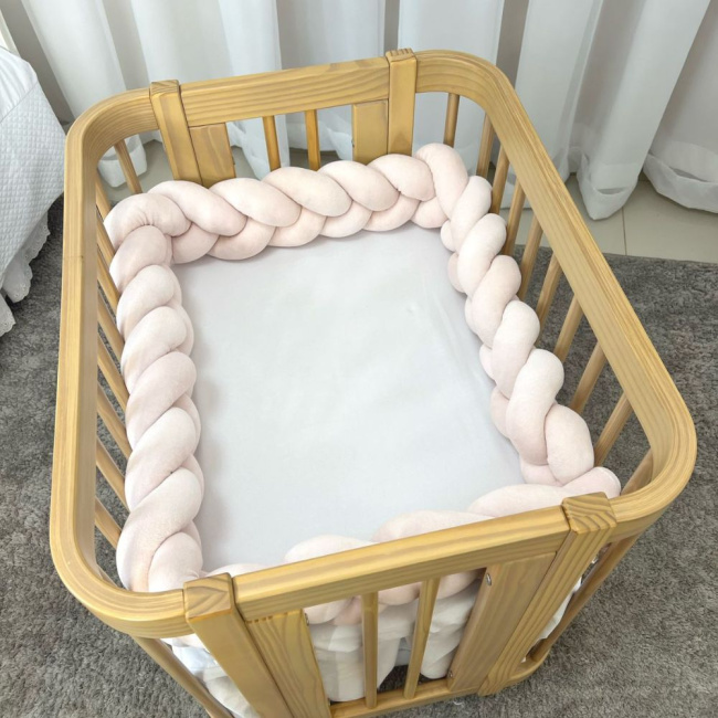 Trança Protetora de Mini Berço Plush Rosa