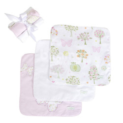 Trio Boquinhas Felpa para Bebê Bella Butterfly Rosa