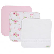 Trio Boquinhas Felpa para Bebê Josephine Rosa