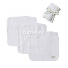 Trio Boquinhas Felpa para Bebê Royal Branco Percal 300 fios