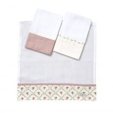 Trio Boquinhas Fralda Cremer para Bebê Kate Rose
