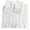 Trio Boquinhas Fralda Cremer para Bebê Listradinho Valencia Vanilla Bege
