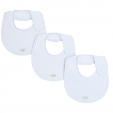 Trio de Babadores para Bebê Elliott Branco, 3 peças