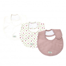 Trio de Babadores para Bebê Kate Rose, 3 peças