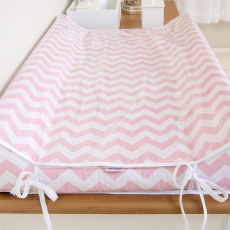 Trocador Anatômico para Bebê Estampado Soho Chevron Rosa