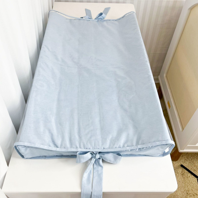 Trocador Anatômico para Bebê Linho Azul