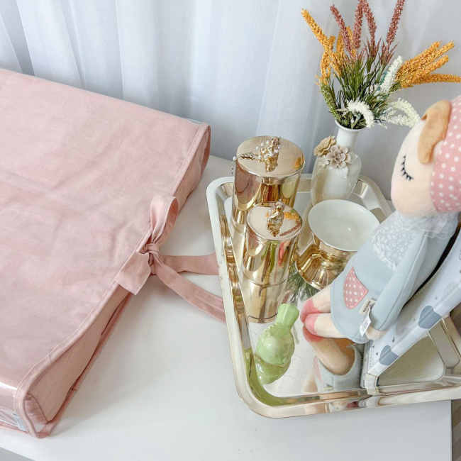 Trocador Anatômico para Bebê Linho Rosê