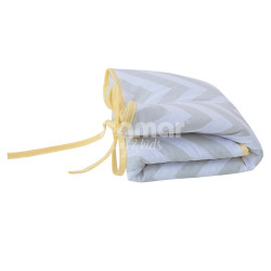 Trocador para Bebê Portátil Estampado Chevron Amarelo
