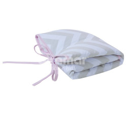 Trocador para Bebê Portátil Estampado Chevron Rosa