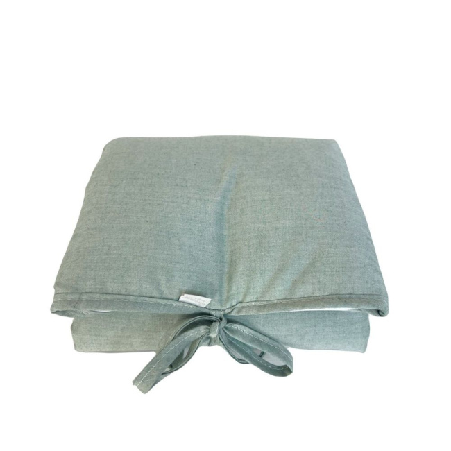 Trocador para Bebê Portátil Percal Chambray Mesclado Verde
