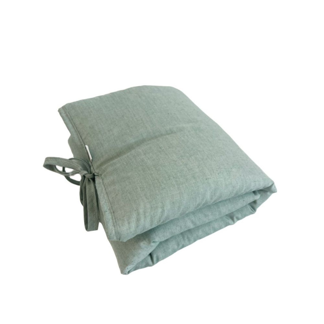 Trocador para Bebê Portátil Percal Chambray Mesclado Verde