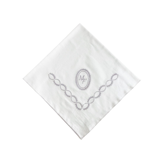 Vira Manta para Bebê Fustão Personalizado Maria Joaquina Brasão Lilás