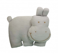 Almofada Decorativa Hipopótamo - 100% Algodão
