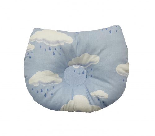 Travesseiro Cabeça Chata RN Nuvem Azul - 100% algodão