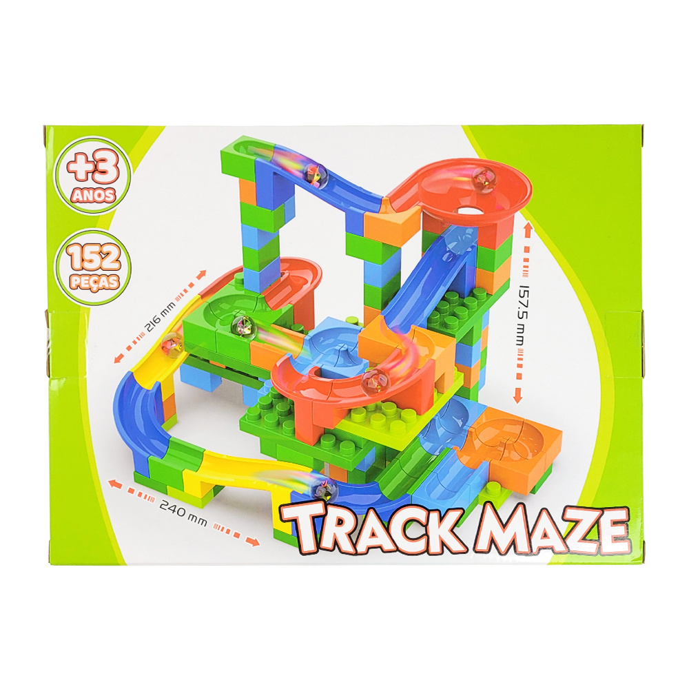 Brinquedo Blocos de Montar Infantil Track Maze 152 Peças - Bambinno  Brinquedos