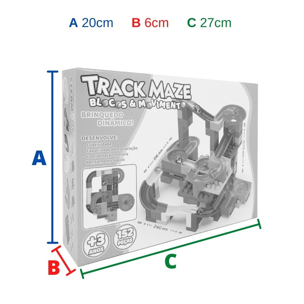 Brinquedo Blocos de Montar Infantil Track Maze 152 Peças - Bambinno  Brinquedos