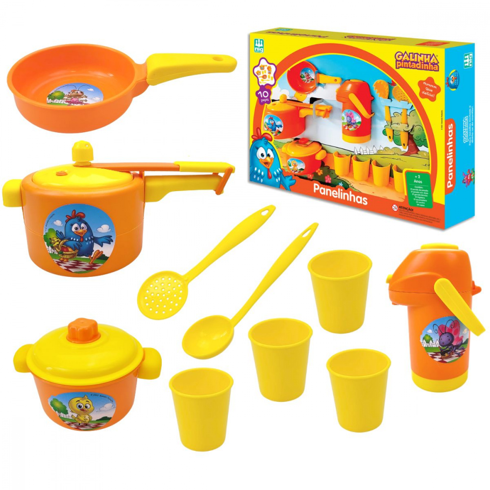 Jogo De Panelinhas Brinquedo Meninas Comidinha Kit Cozinha em