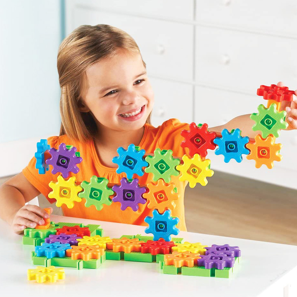 Brinquedo Educativo De Montar Infantil Engrenagem Com 63 Pçs - Colorido