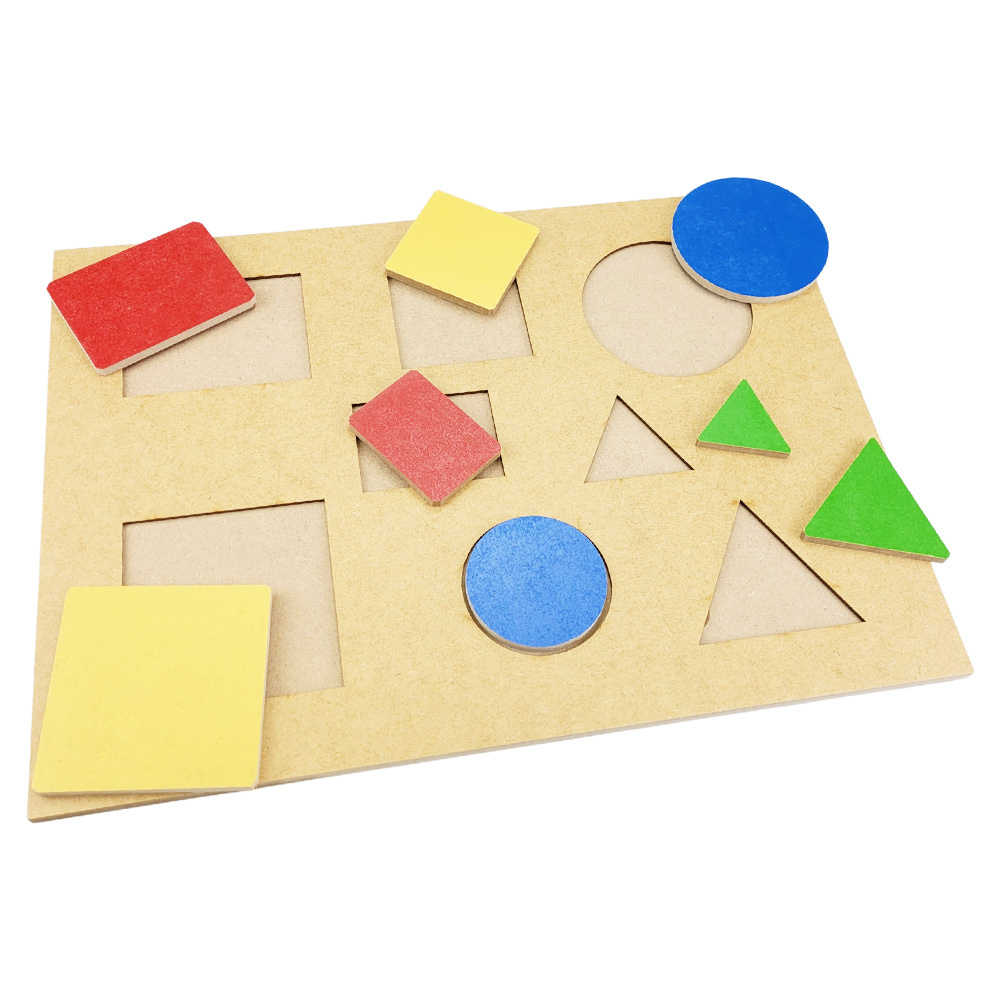 Jogo Educativo Infantil Forma Geometrica Brinquedo Mdf