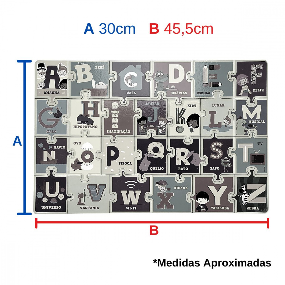 Quebra Cabeça Infantil de Madeira MDF Silábico Caixa 36 Pçs - Bambinno -  Brinquedos Educativos e Materiais Pedagógicos