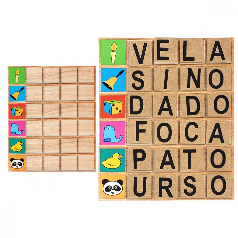 Jogo Educativo Brinquedo Pedagógico Memória Alfabeto Dominó - Bambinno -  Brinquedos Educativos e Materiais Pedagógicos