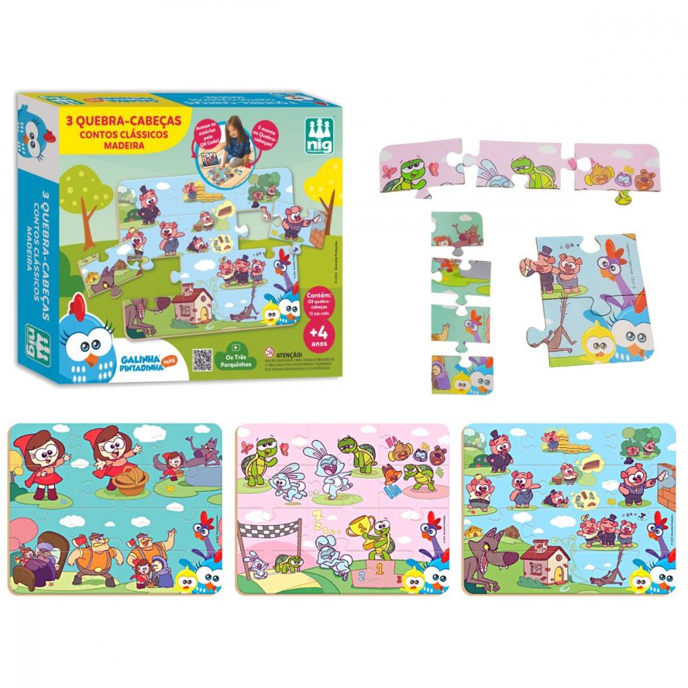 Kit 2 Quebra Cabeça Infantil - Brinquedo Educativo Montessori