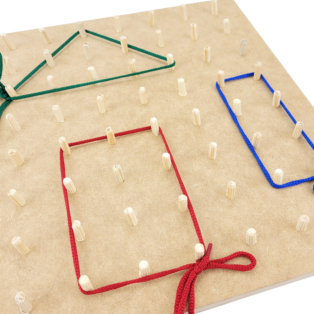 Wooden Geoboard Wood Geo Board Pegboard Math 