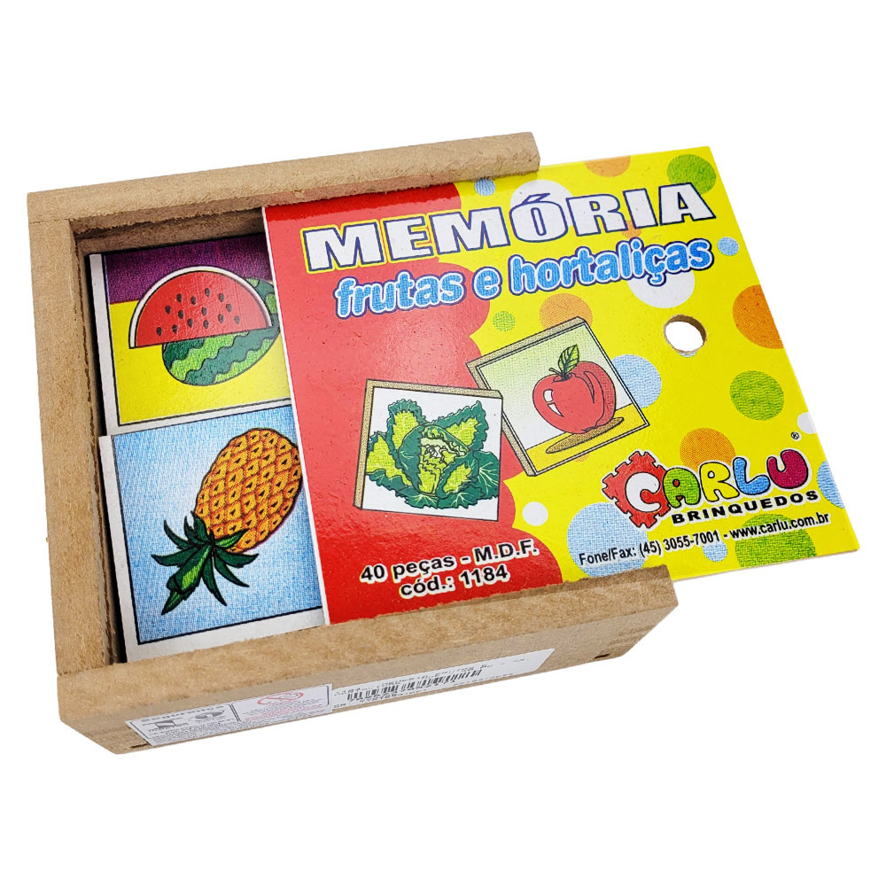 Jogo da Memória Frutas - Majoca Colorê Brinquedos Educativos