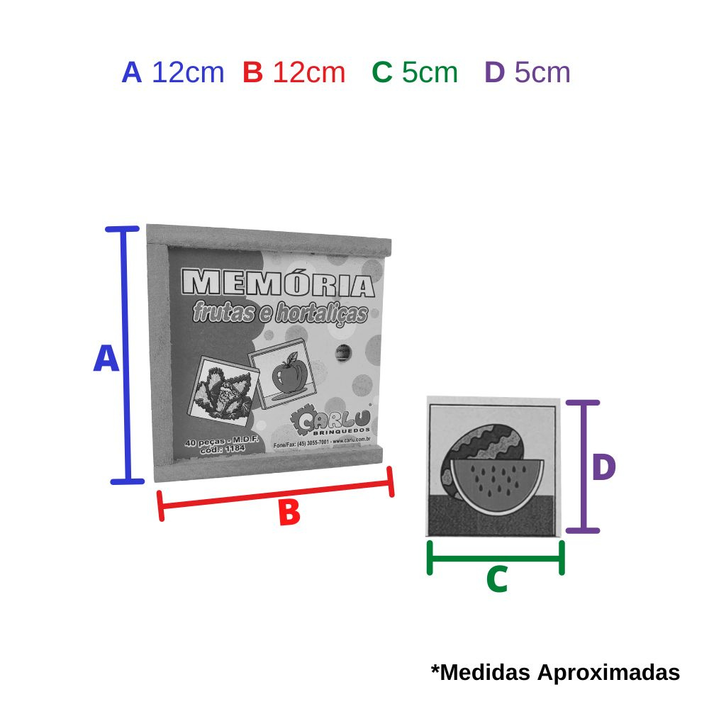 JOGO DA MEMÓRIA, FRUTAS e HORTALIÇAS