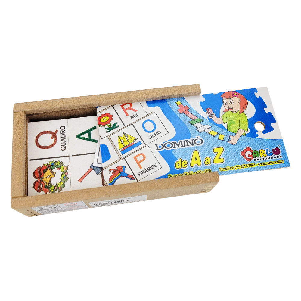 Jogo Educativo Para Alfabetização Dominó de Figuras e Letras - Bambinno -  Brinquedos Educativos e Materiais Pedagógicos