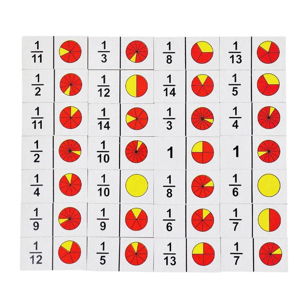 matemática lúdica com formas geométricas: DOMINÓ DAS FRAÇÕES