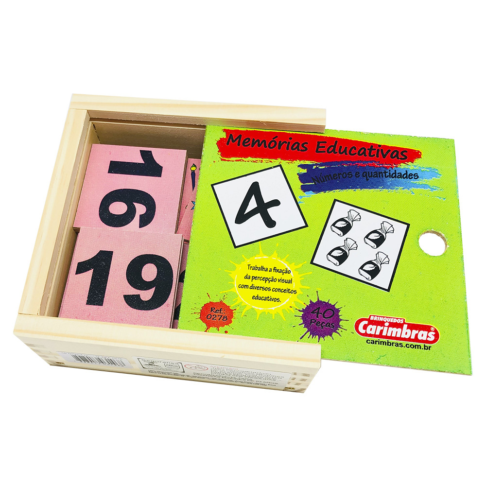 Numeral e Quantitativo - Brinquedo lúdico pedagógico, jogo