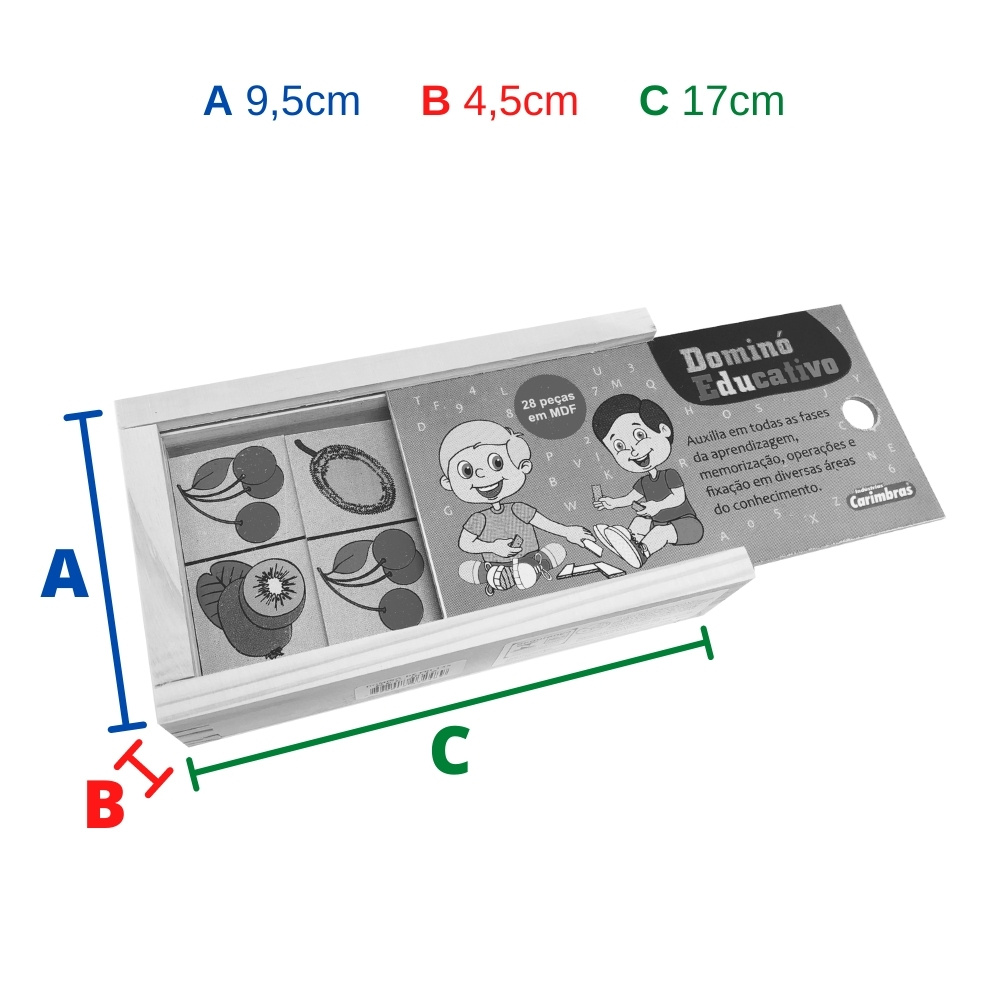 Dominó Educativo Frutas Em Libras 28 Peças Jogo Pedagógico