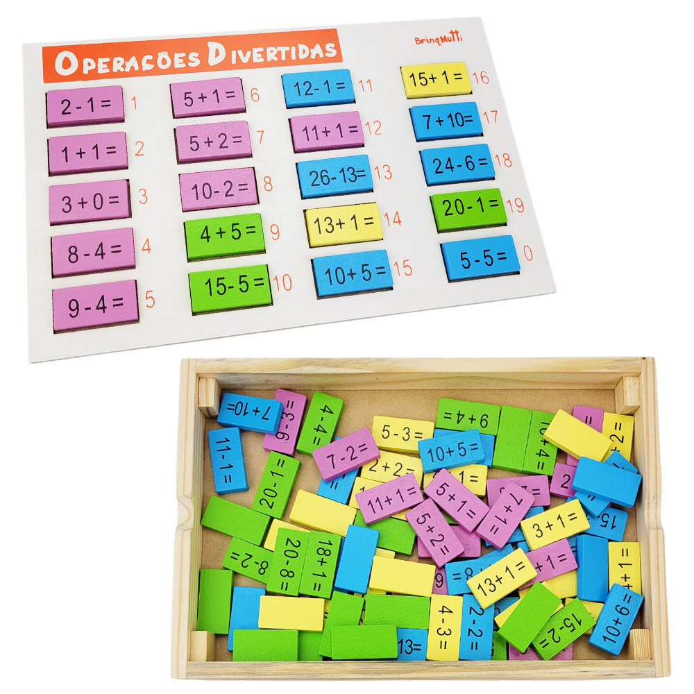 Jogo Pedagógico Infantil Operações Divertidas Matemáticas - Bambinno -  Brinquedos Educativos e Materiais Pedagógicos