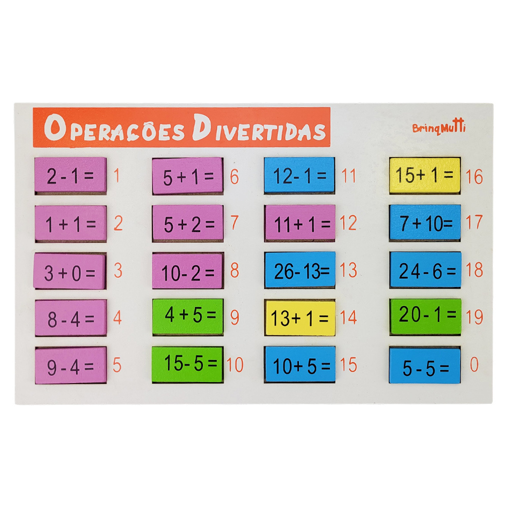 Jogo envolveno operações matemáticas - Recursos de ensino