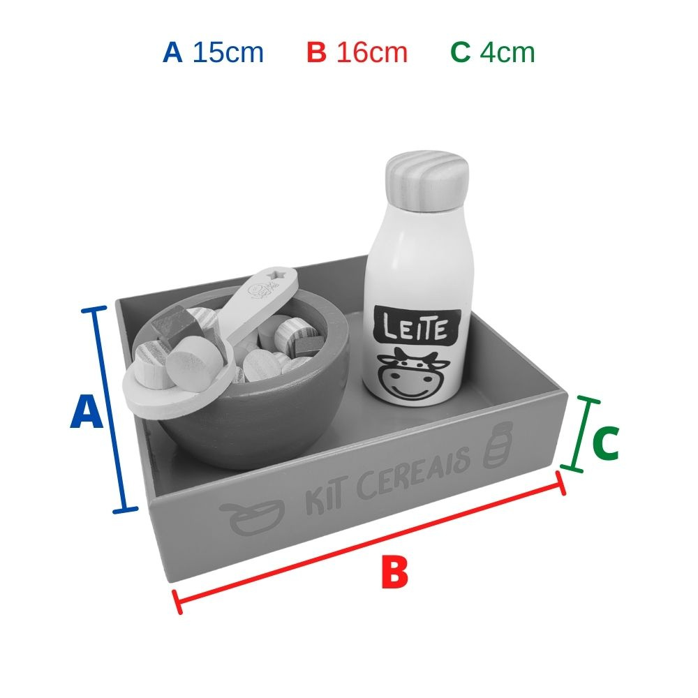 Kit de Comidinha de Brinquedo Infantil Madeira Cereais 30 Pç - Bambinno -  Brinquedos Educativos e Materiais Pedagógicos
