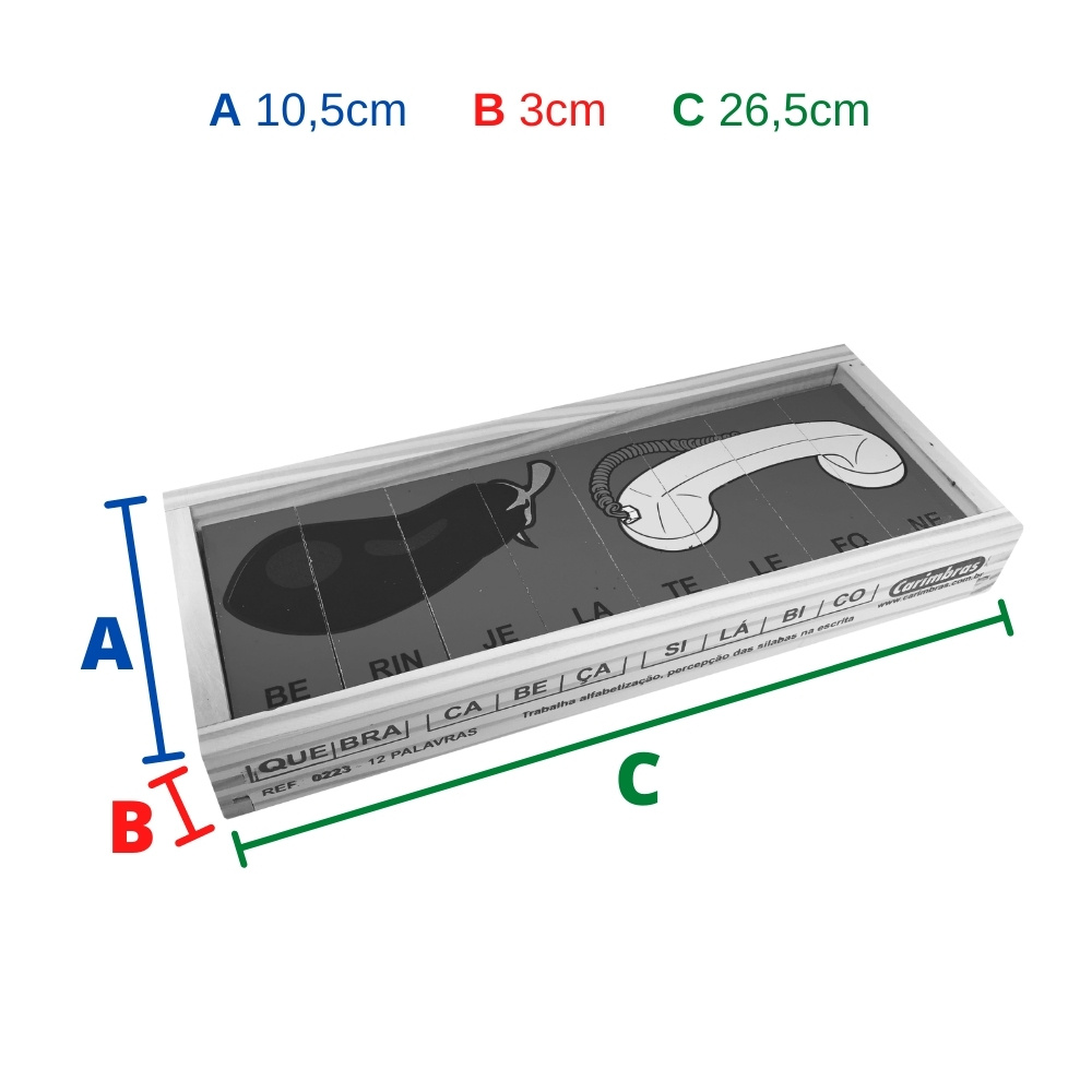 Quebra Cabeça Figuras Madeira Encaixe Sílabas Jogo Educativo