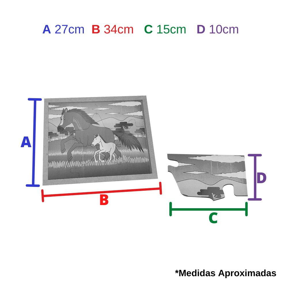 Quebra Cabeça Infantil De Madeira Animais Casal Urso 9 Peças - Bambinno -  Brinquedos Educativos e Materiais Pedagógicos