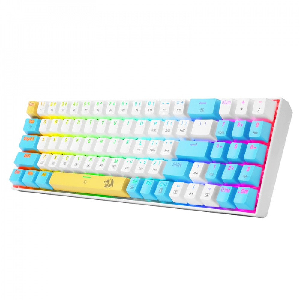 Redragon K688 Teclado Mecânico Rgb Backlit 78 Chaves Swap Swappable Quente Ergonômico Para Pc 