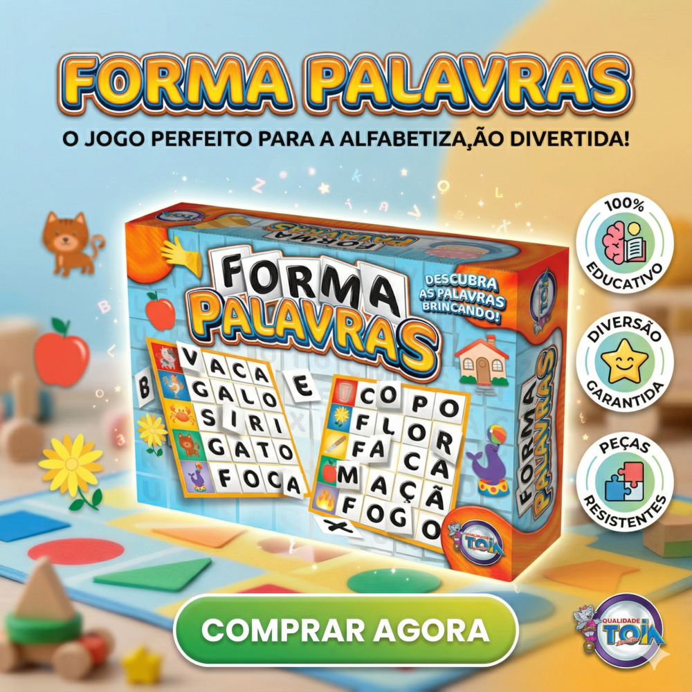Jogo Educativo Pedagógico Forma Palavras Com 120 Letras - Bella Urbana ...