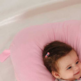 Almofada Elefante Bebê 100% Algodão 80cm rosa