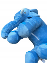 Almofada Travesseiro Elefante Pelúcia Bebê Dormir Azul 67cm Antialérgico Mamãe Bebê