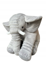 Almofada Travesseiro Elefante Pelúcia Bebê Dormir Cinza 67cm Antialérgico Presentes Soninho