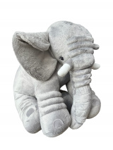 Almofada Travesseiro Elefante Pelúcia Bebê Dormir Cinza 67cm Antialérgico Presentes Soninho