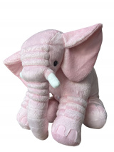Almofada Travesseiro Elefante Pelúcia Bebê Dormir Rosa 67cm Antialérgico Soninho