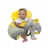 Cadeirinha assento infantil de pelúcia safari elefantinho