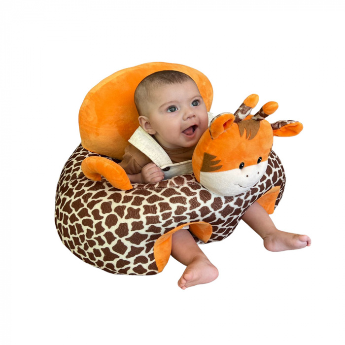 Assento Infantil Cadeirinha p/ Crianças Girafinha Safari Antialérgico Antiderrapante