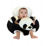 Cadeirinha assento infantil de pelúcia safari panda