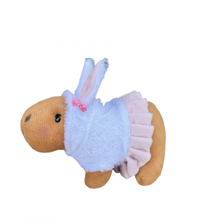 Capivara de Pelúcia Filó Agenor Rosa G 40cm Antialérgico Coelhos Páscoa