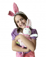 Coelha de Pelúcia Juju Páscoa Decoração Quarto Festa Infantil Presentes
